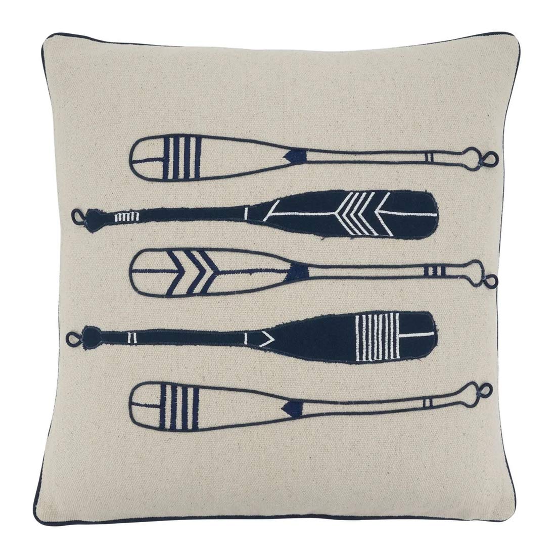 Navy Nautical Coastal Throw Pillow