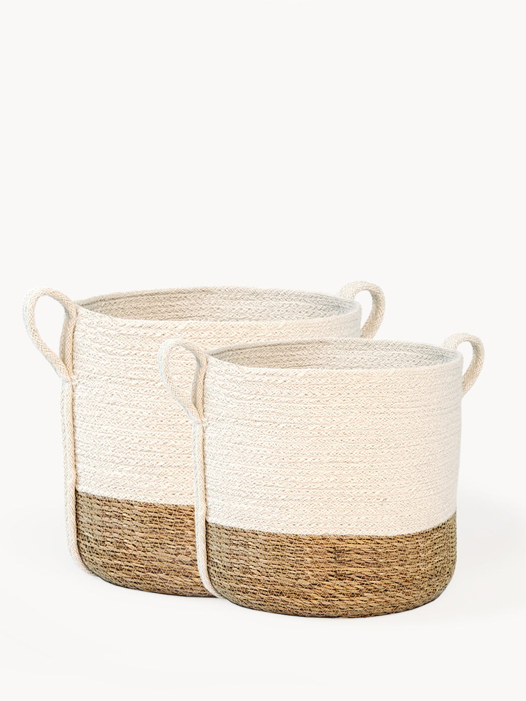 Savar Handwoven Seagrass & Jute Basket