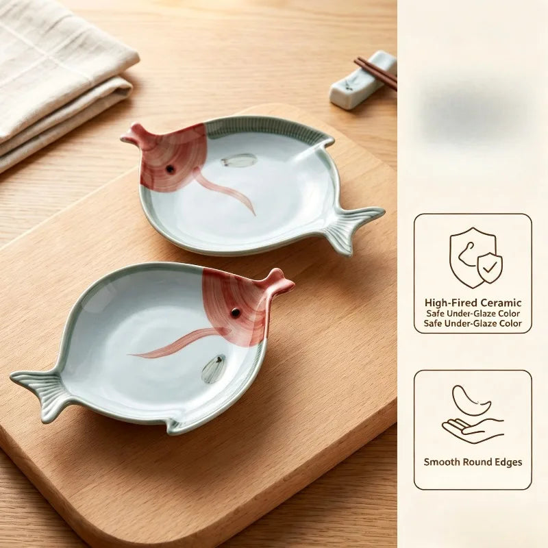 Fish-Shaped Ceramic Serving Plate