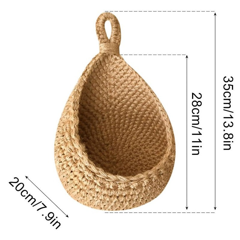 Boho Woven Hanging Produce Basket