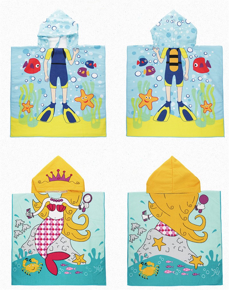 Hooded Animal Beach Towel for Kids