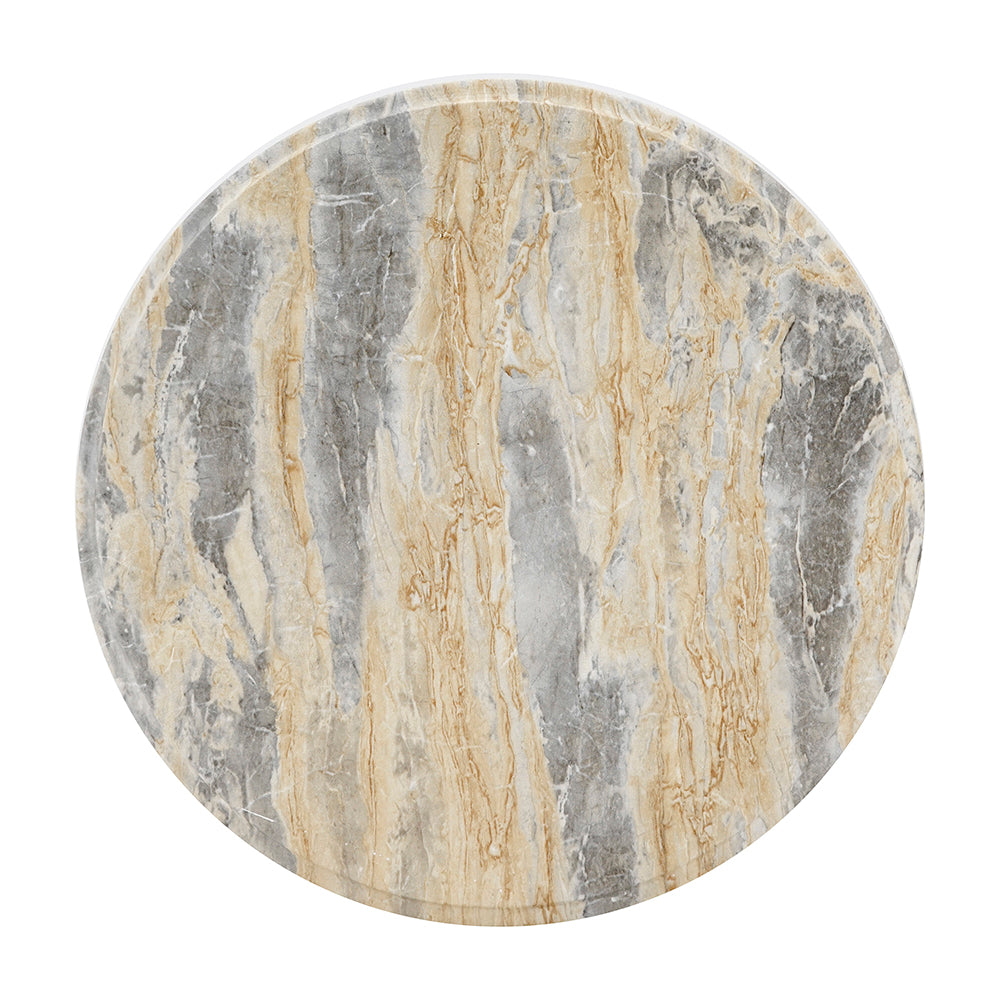 Marble-Look Sculptural Stool & Side Table