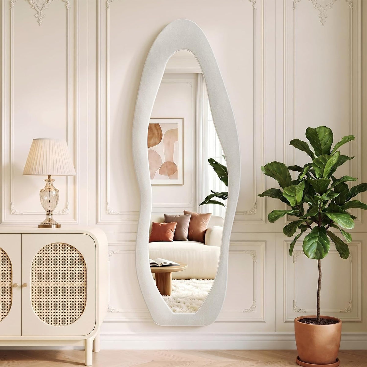 Wavy Full-Length Floor Mirror – 63" x 24"