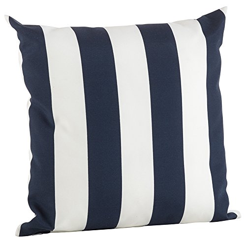 Classic Blue Striped Coastal Throw Pillow