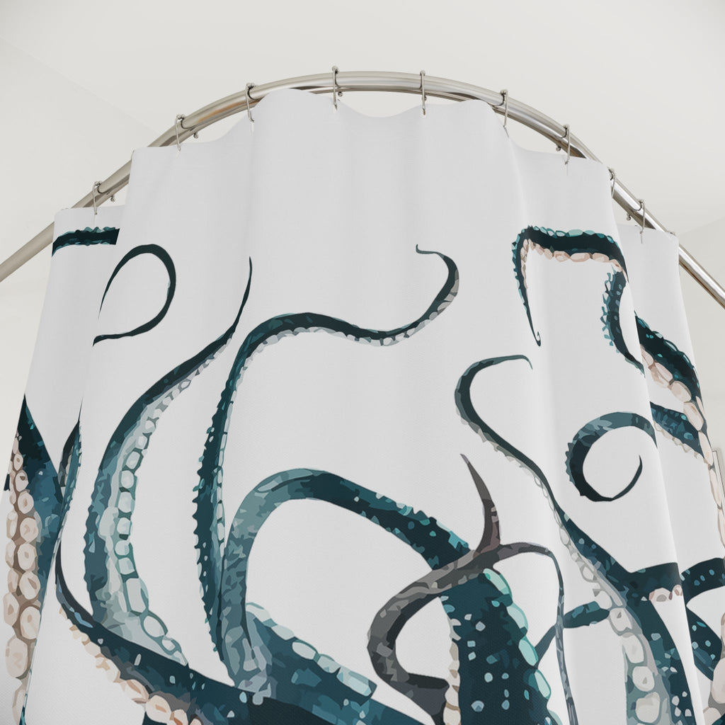 Octopus Coastal Shower Curtain