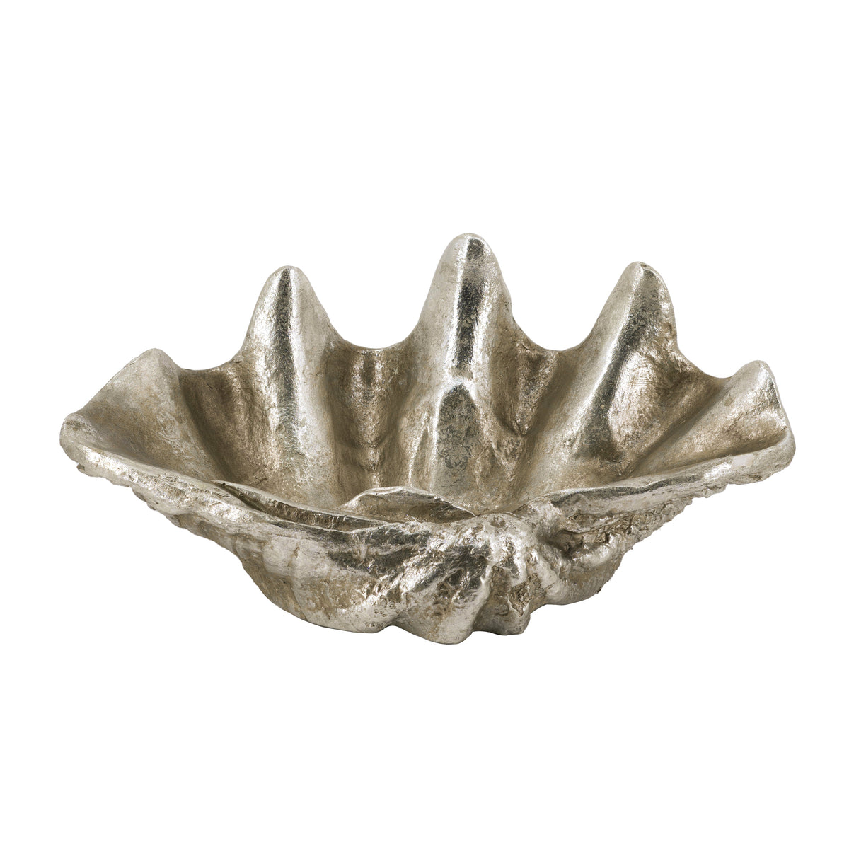 Silver Coastal Shell Decorative Bowl