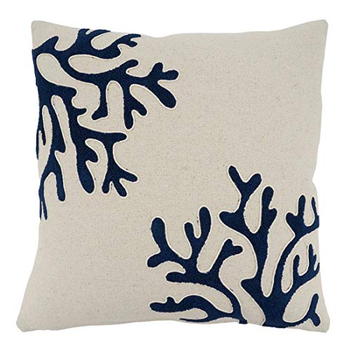 Navy Nautical Coastal Throw Pillow