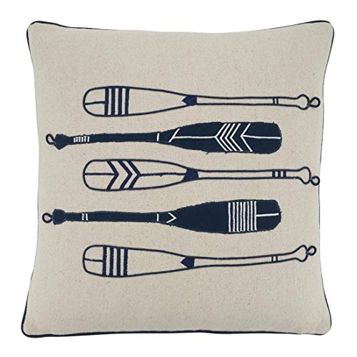 Navy Nautical Coastal Throw Pillow