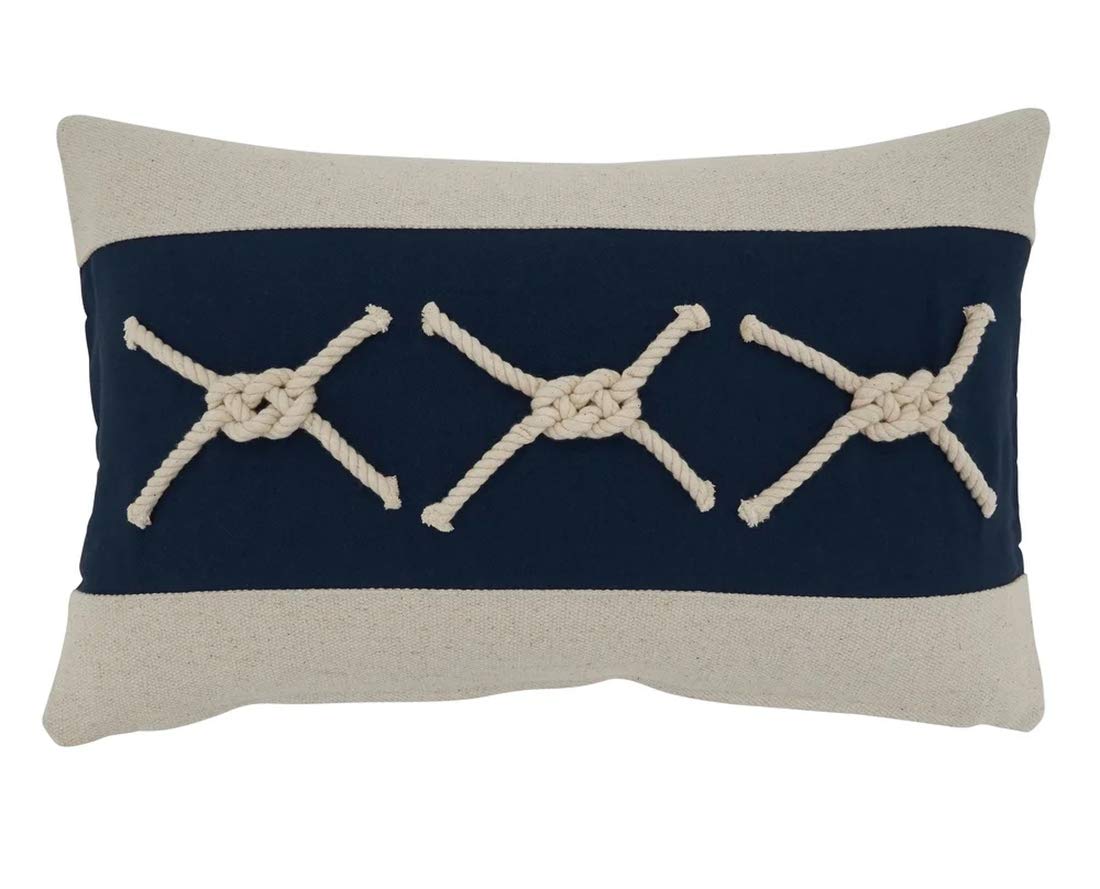 Navy Nautical Coastal Throw Pillow