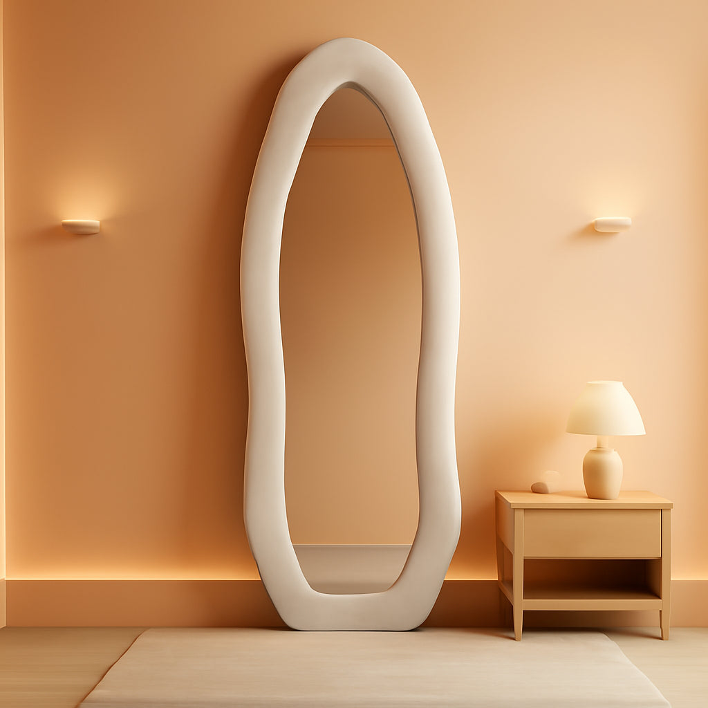 Wavy Full-Length Floor Mirror – 63" x 24"