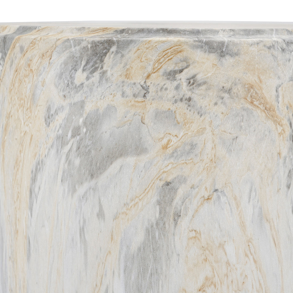 Marble-Look Sculptural Stool & Side Table