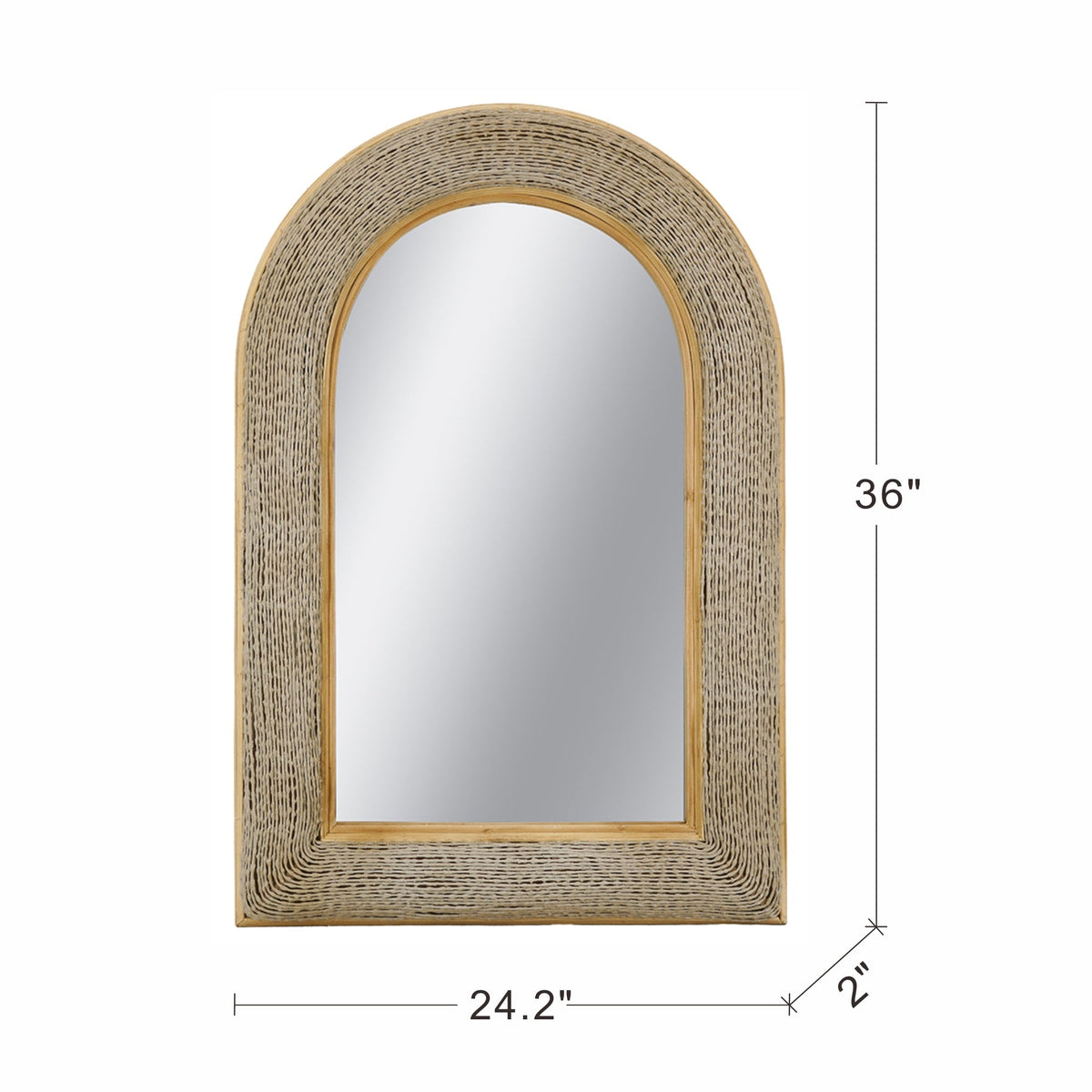Woven Texture Arched Wall Mirror