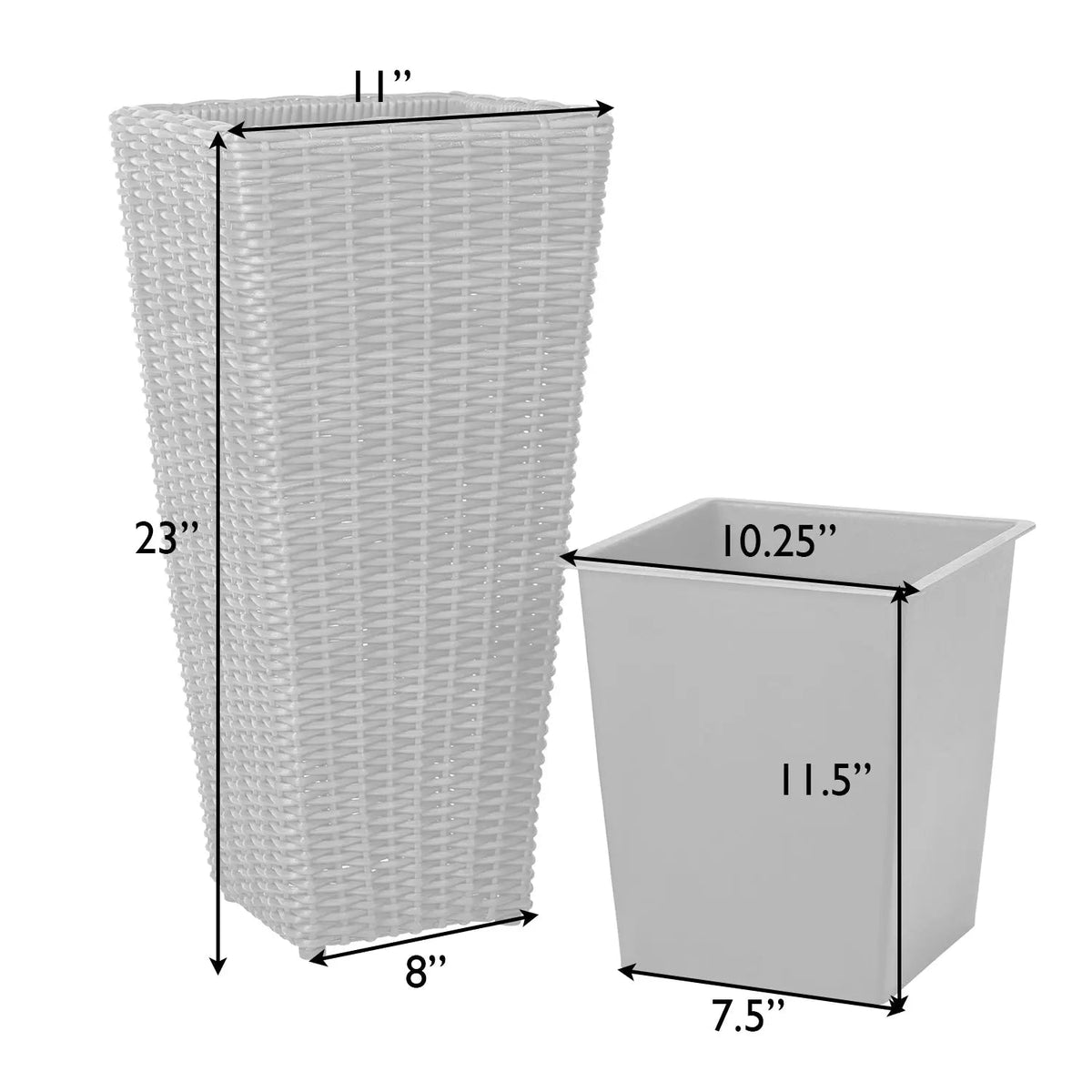 Alto Wicker Planter - Set of 2