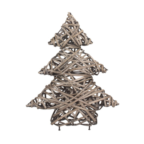 Antique Wash Wicker Christmas Tree Decoration
