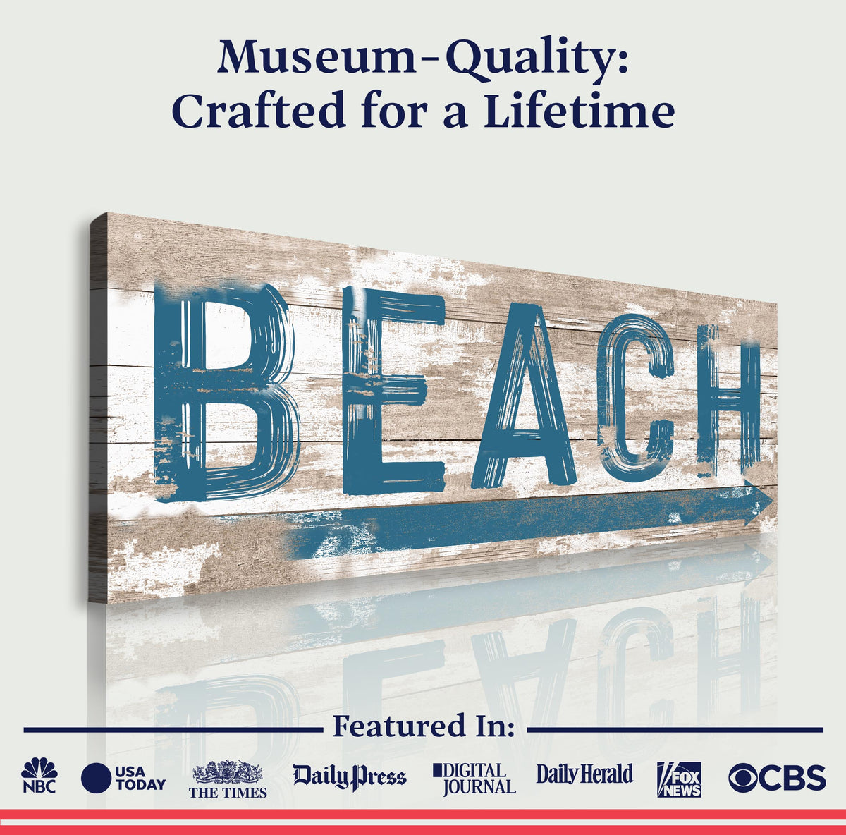 Beach House Coastal Wall Sign