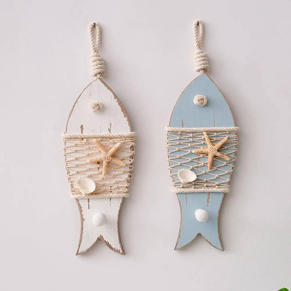 Coastal Wooden Fish Hanging Decor