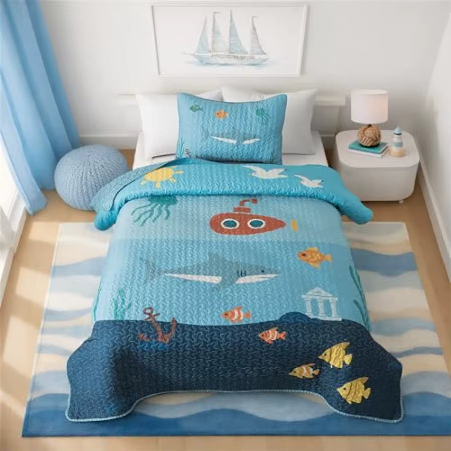 Ocean Life Coastal Quilt Set