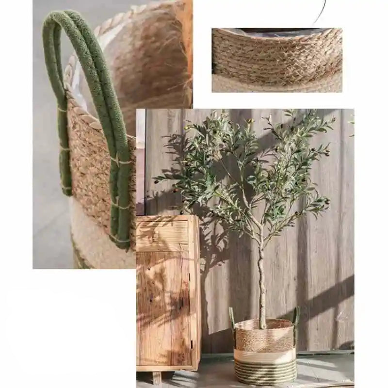 Natural Woven Planter Basket