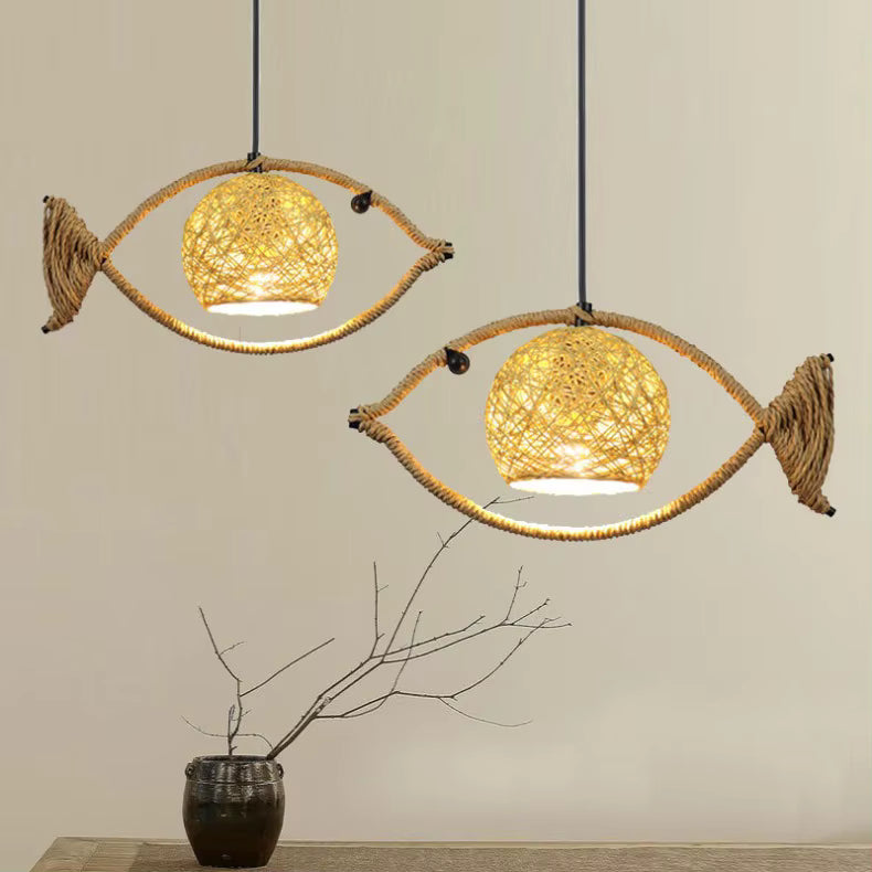 Woven Fish Pendant Light