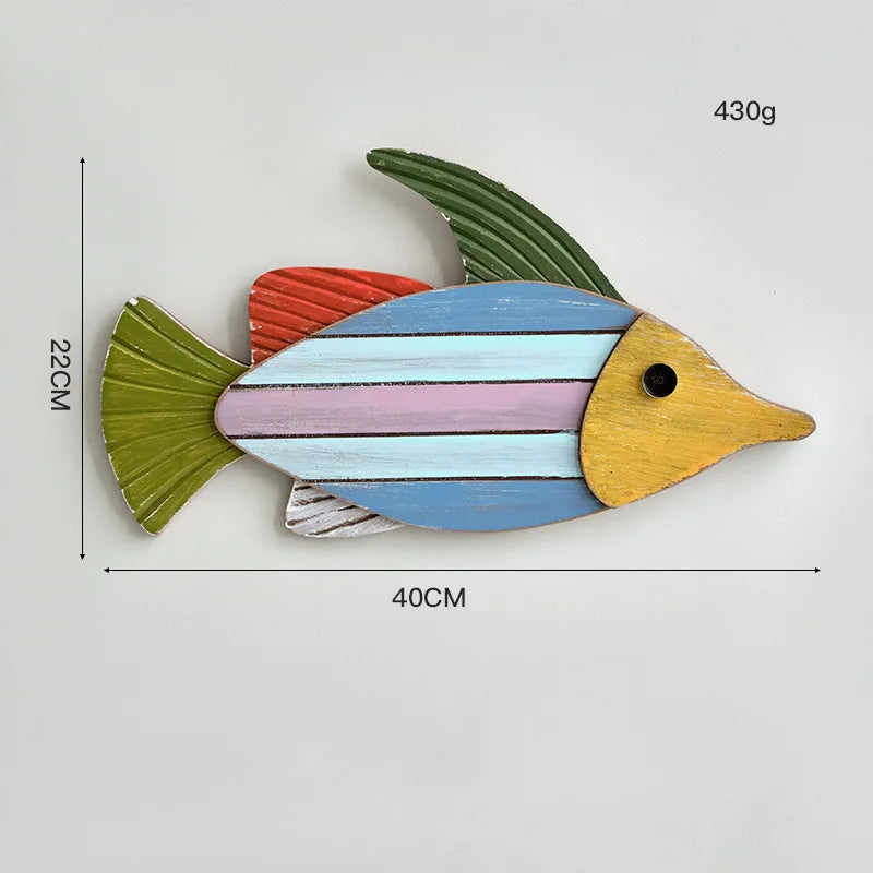 Colorful Coastal Fish Wall Hanging