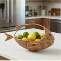 Fish-Shaped Rattan Basket