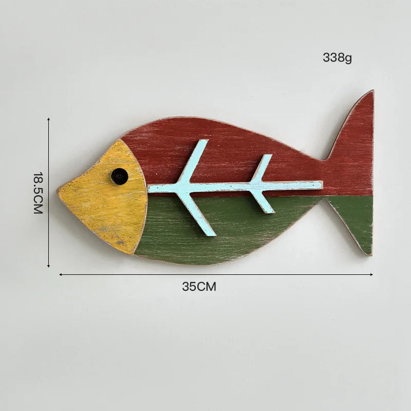 Colorful Coastal Fish Wall Hanging