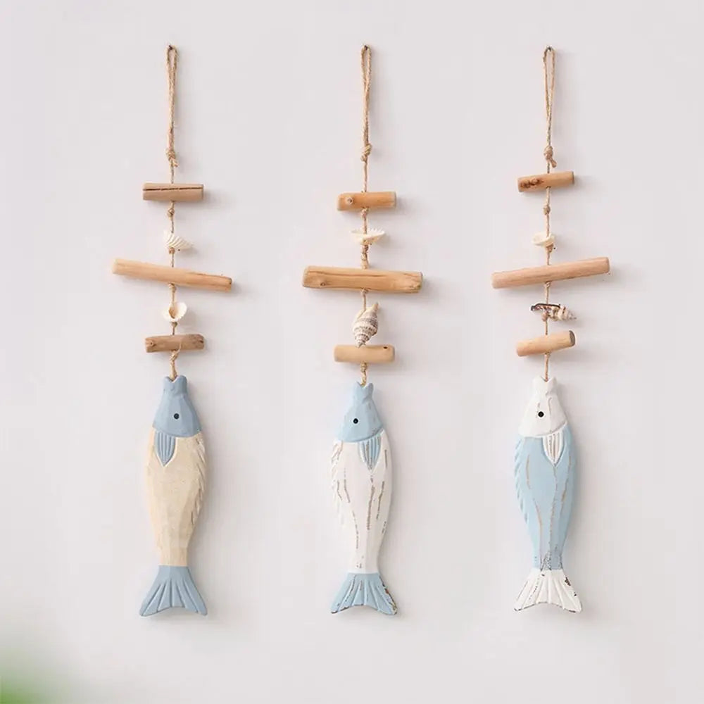Coastal Wooden Fish Hanging Decor