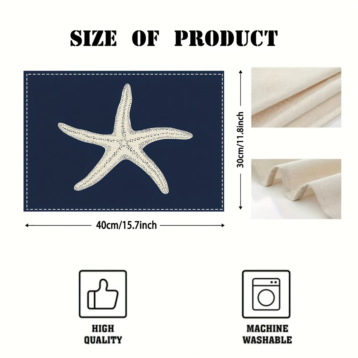 Cotton Linen Coastal Placemats