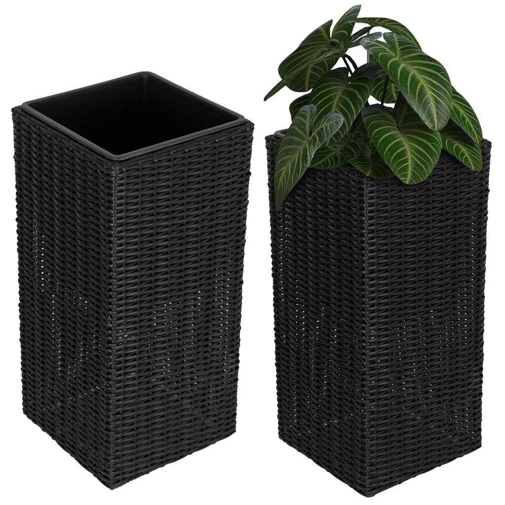 Sierra Square Wicker Planters – Set of 2