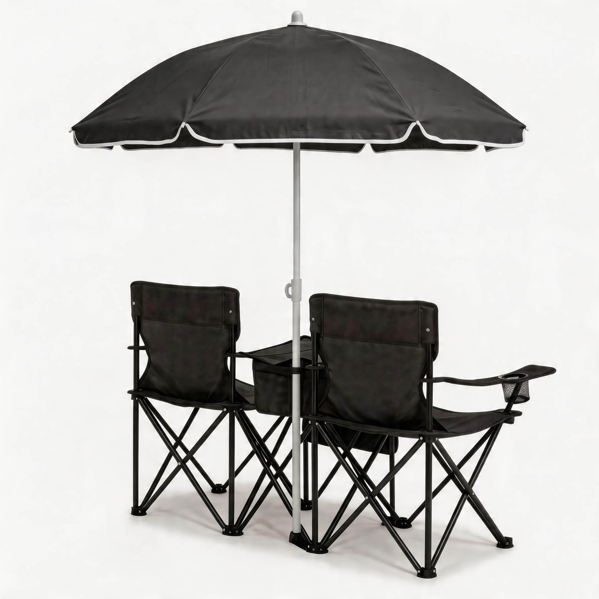 Folding Picnic Chair Set with Umbrella
