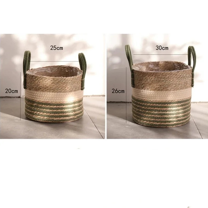 Natural Woven Planter Basket