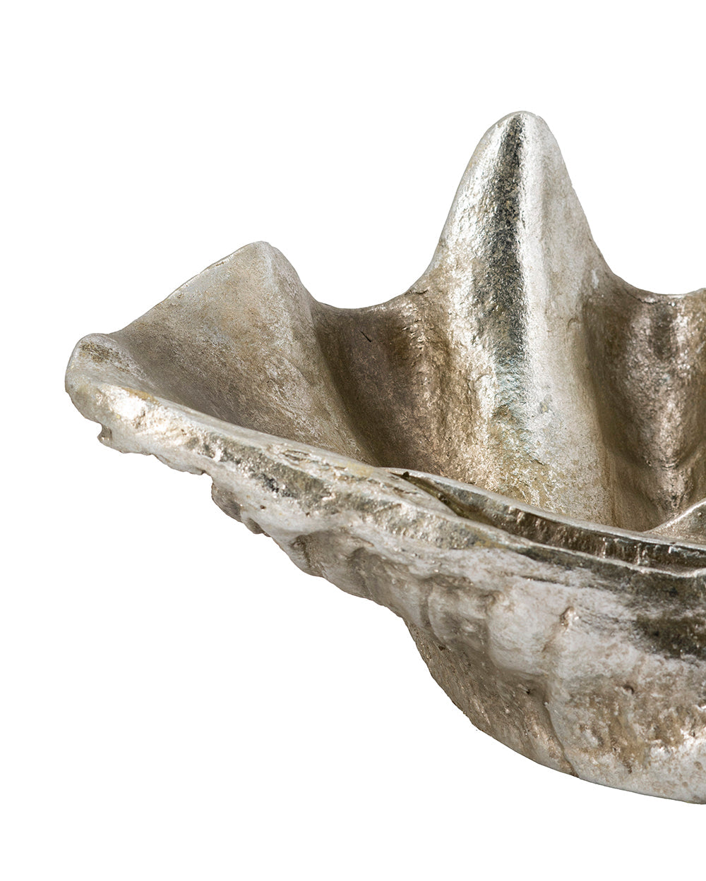 Silver Coastal Shell Decorative Bowl