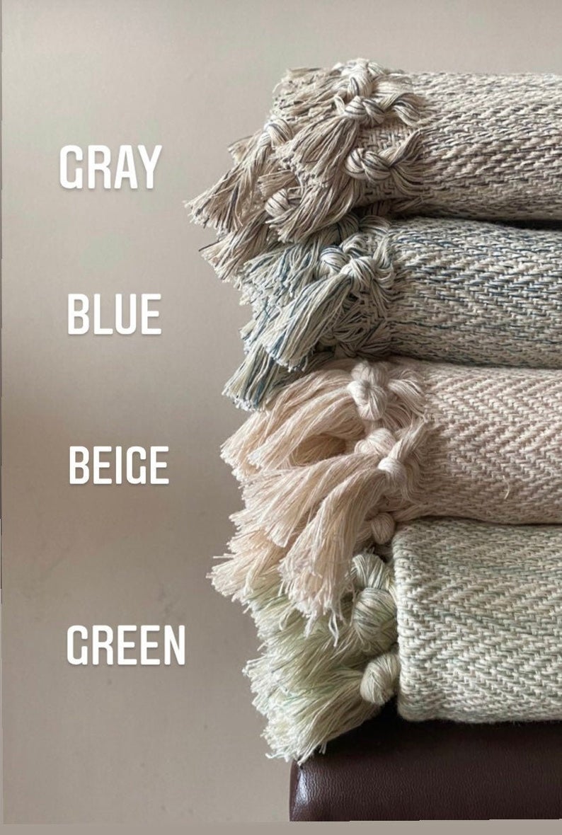 Handwoven Cotton Throw Blanket