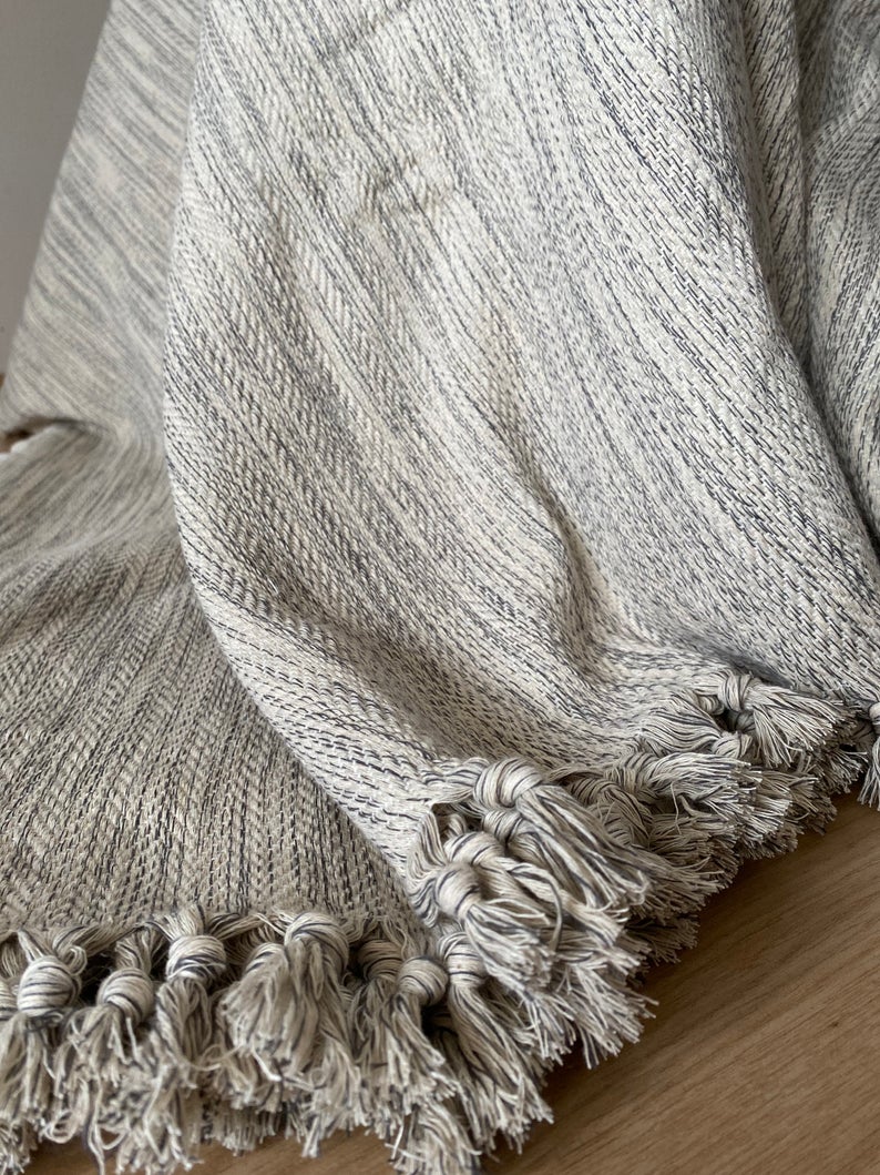 Handwoven Cotton Throw Blanket