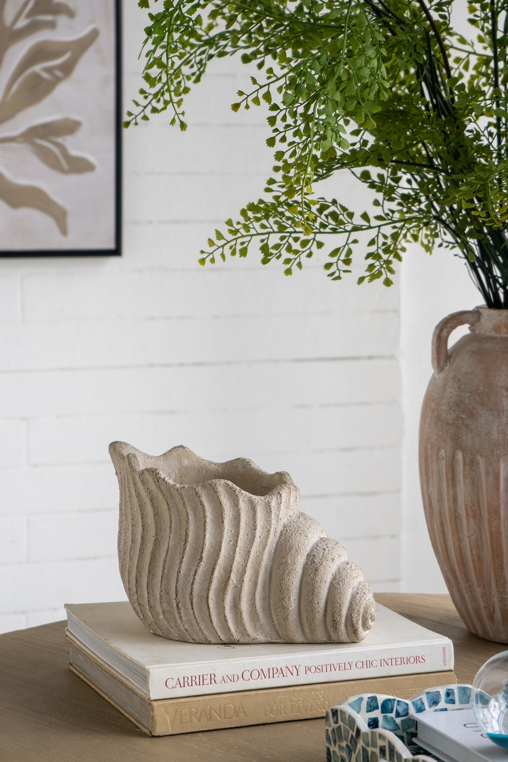 Textured Nautilus Shell Planter
