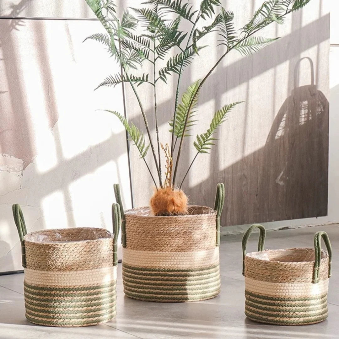 Natural Woven Planter Basket