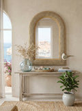 Woven Texture Arched Wall Mirror