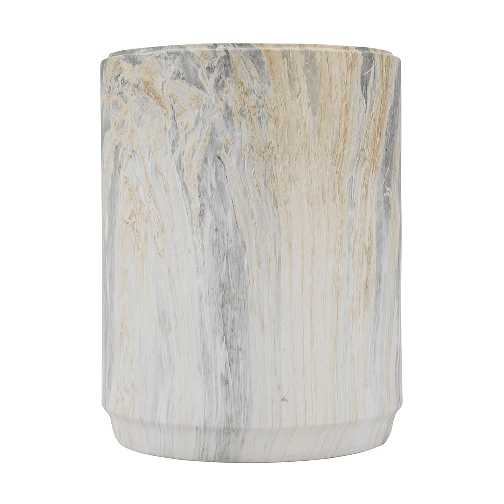 Marble-Look Sculptural Stool & Side Table