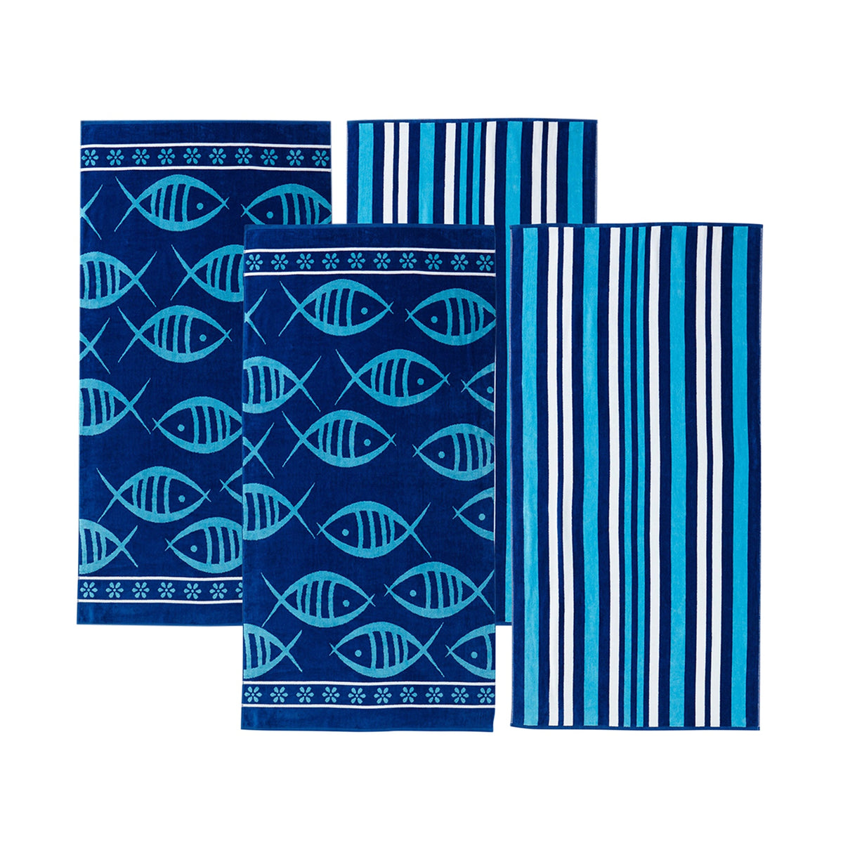 Maui Cotton Velour Beach Towels – Set of 2