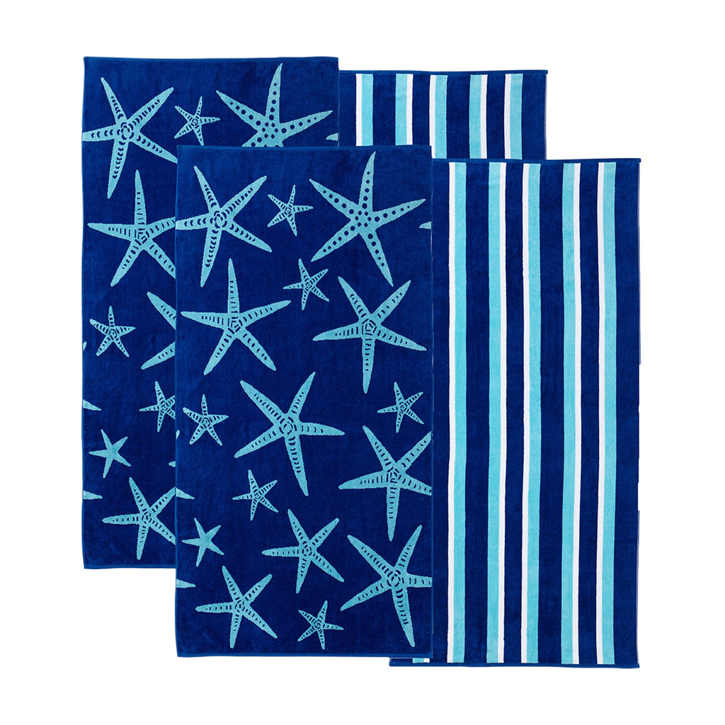 Maui Cotton Velour Beach Towels – Set of 2