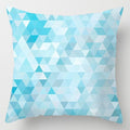 Blue Geometric Coastal Pillow Cover – 18" x 18"
