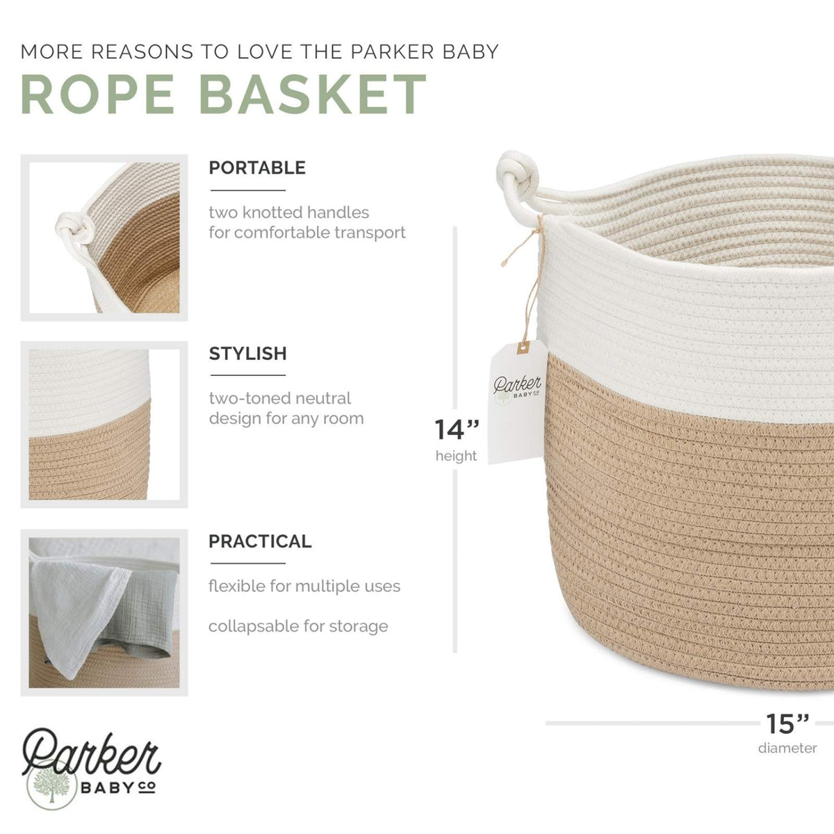 Natural Rope Storage Basket