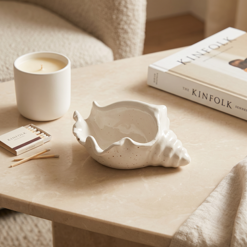 Conch Shell Decorative Bowl - 6"