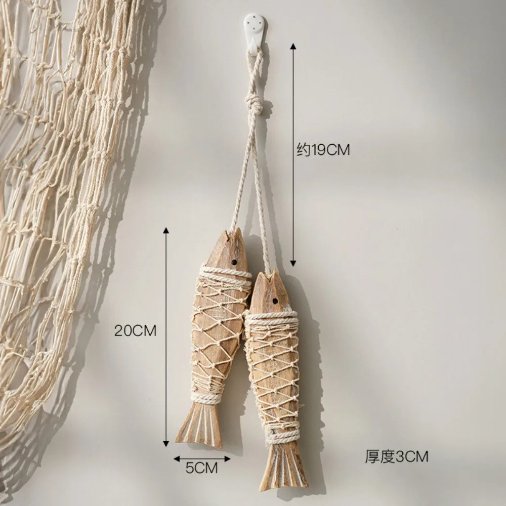 Wooden Fish Coastal Wall Hanging